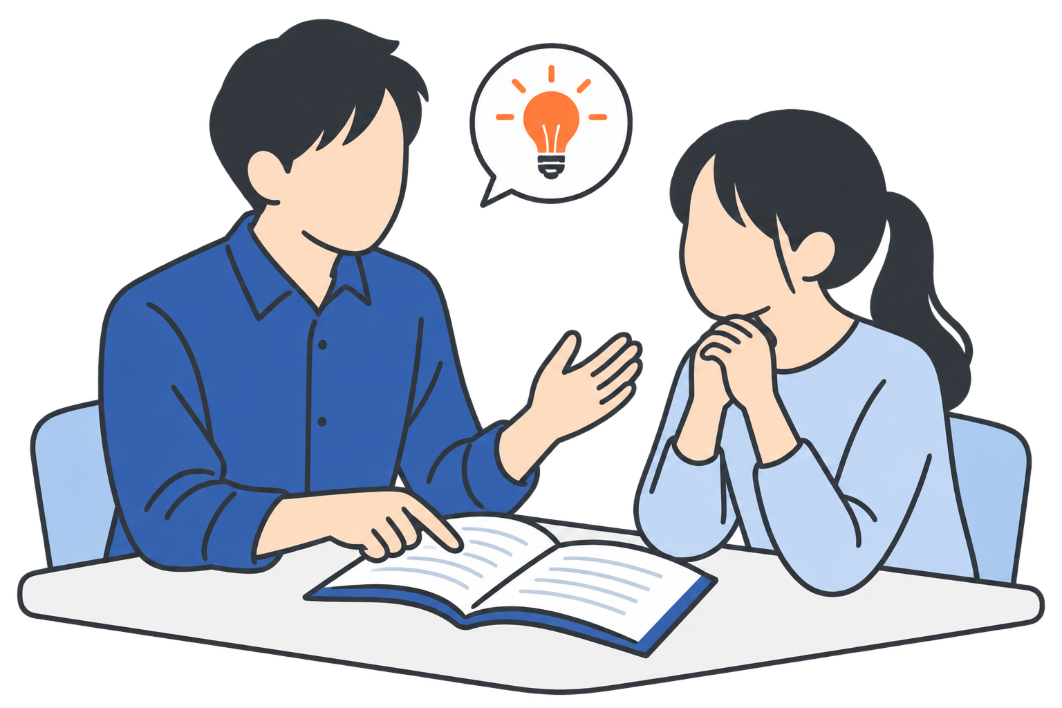 生徒とじっくり向き合って教える講師